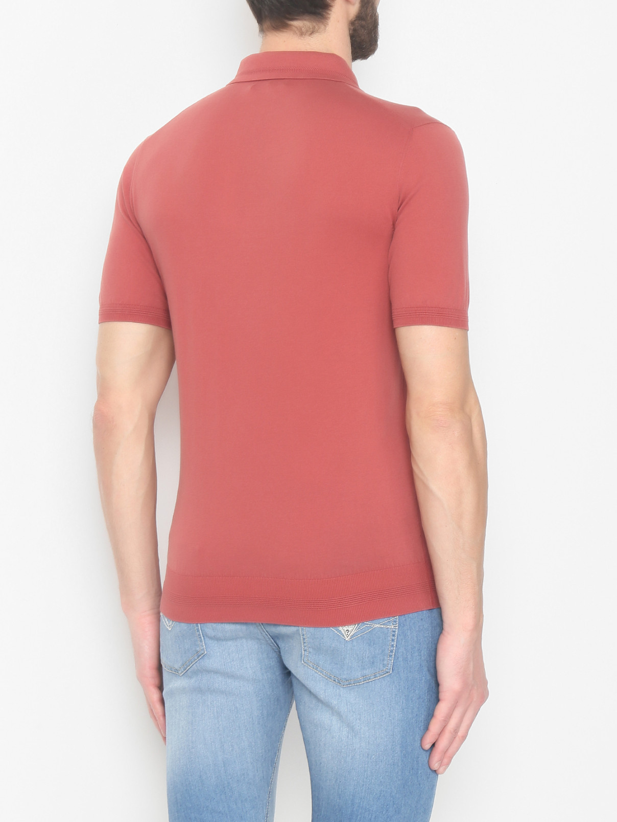 Поло из хлопка с короткими рукавами Corneliani  –  МодельВерхНиз1