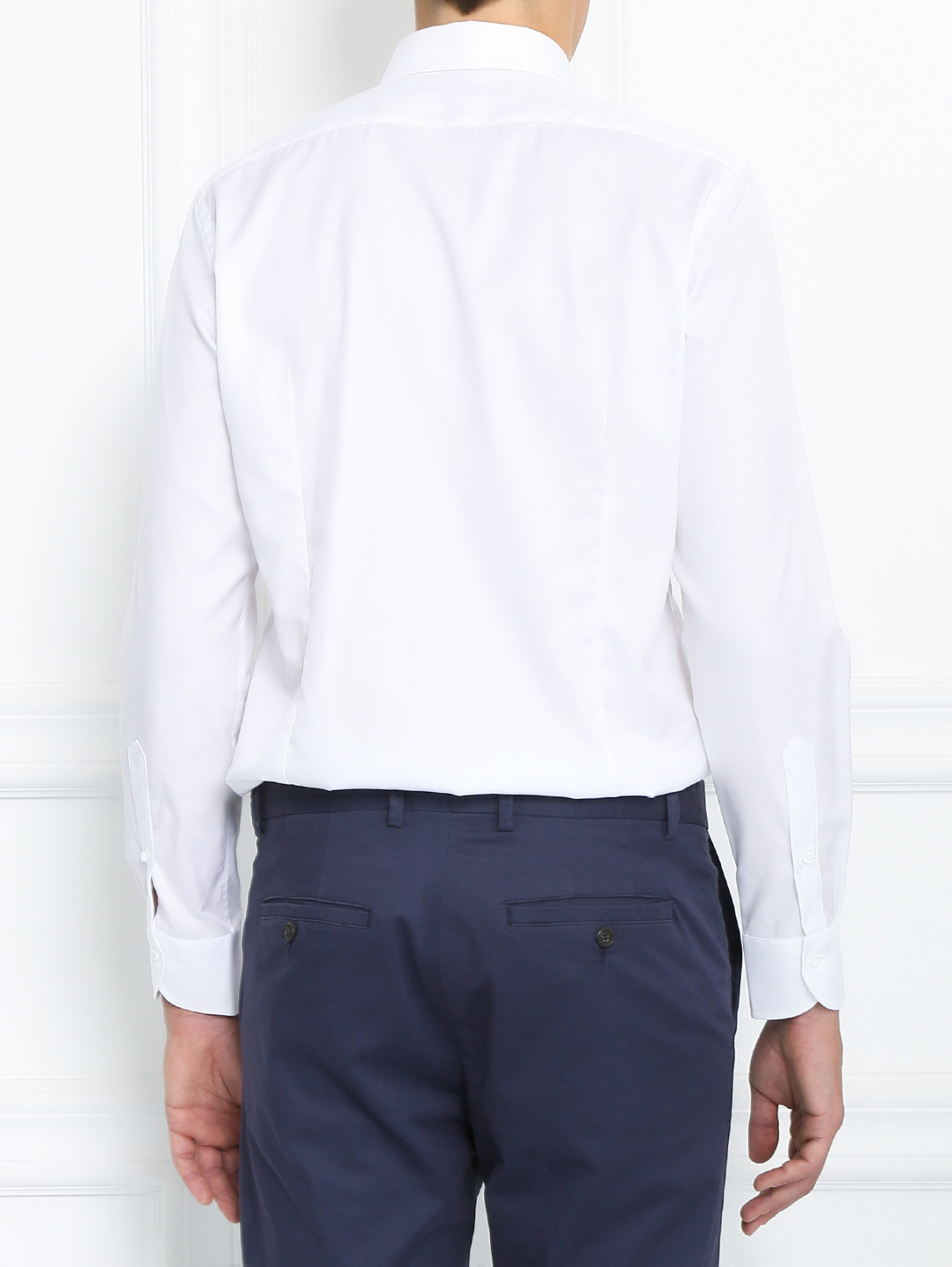 Рубашка из хлопка BOSCO  –  Модель Верх-Низ1  – Цвет:  Белый