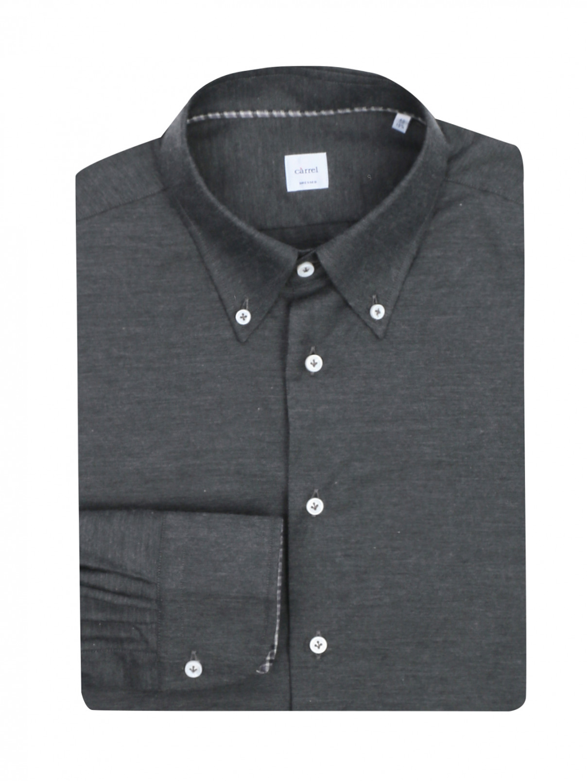 Рубашка из хлопка Carrel  –  Общий вид  – Цвет:  Серый