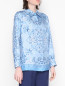 Блуза из шелка с орнаментом Luisa Spagnoli  –  МодельВерхНиз