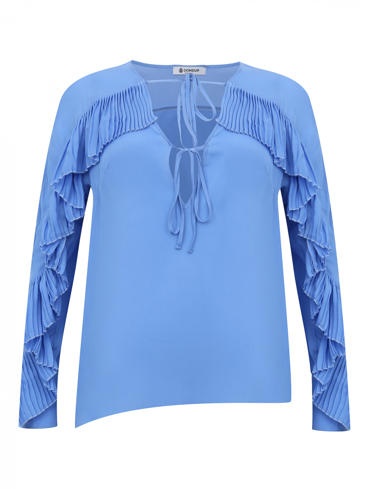 Блуза из шелка Dondup  –  Общий вид  – Цвет:  Синий
