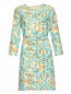 Платье свободного фасона из шелка с цветочным узором Charlotte Bialas  –  Общий вид