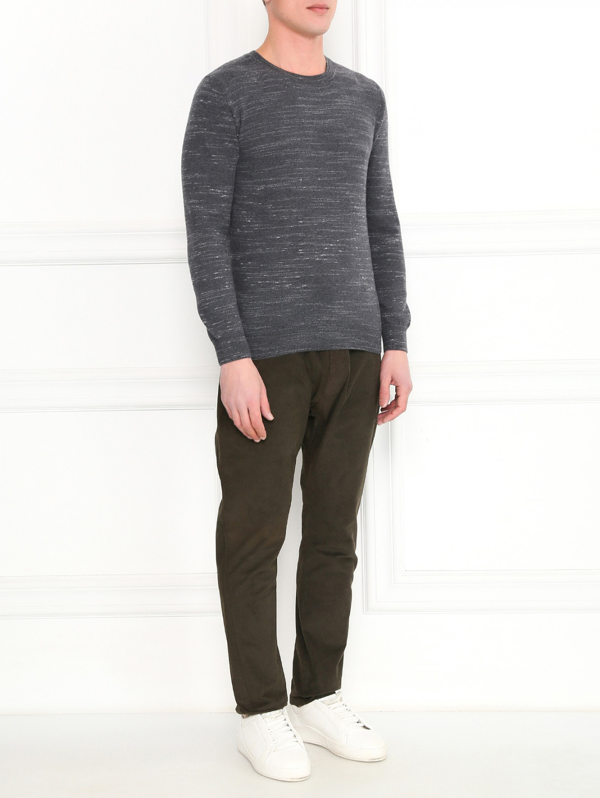 Вельветовые брюки прямого кроя Antonio Marras  –  Модель Общий вид  – Цвет:  Коричневый