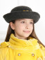 Шляпа из шерсти с цветочным декором MiMiSol  –  МодельОбщийВид