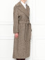 Пальто из смешанной шерсти декорированное кристаллами Erika Cavallini  –  МодельВерхНиз