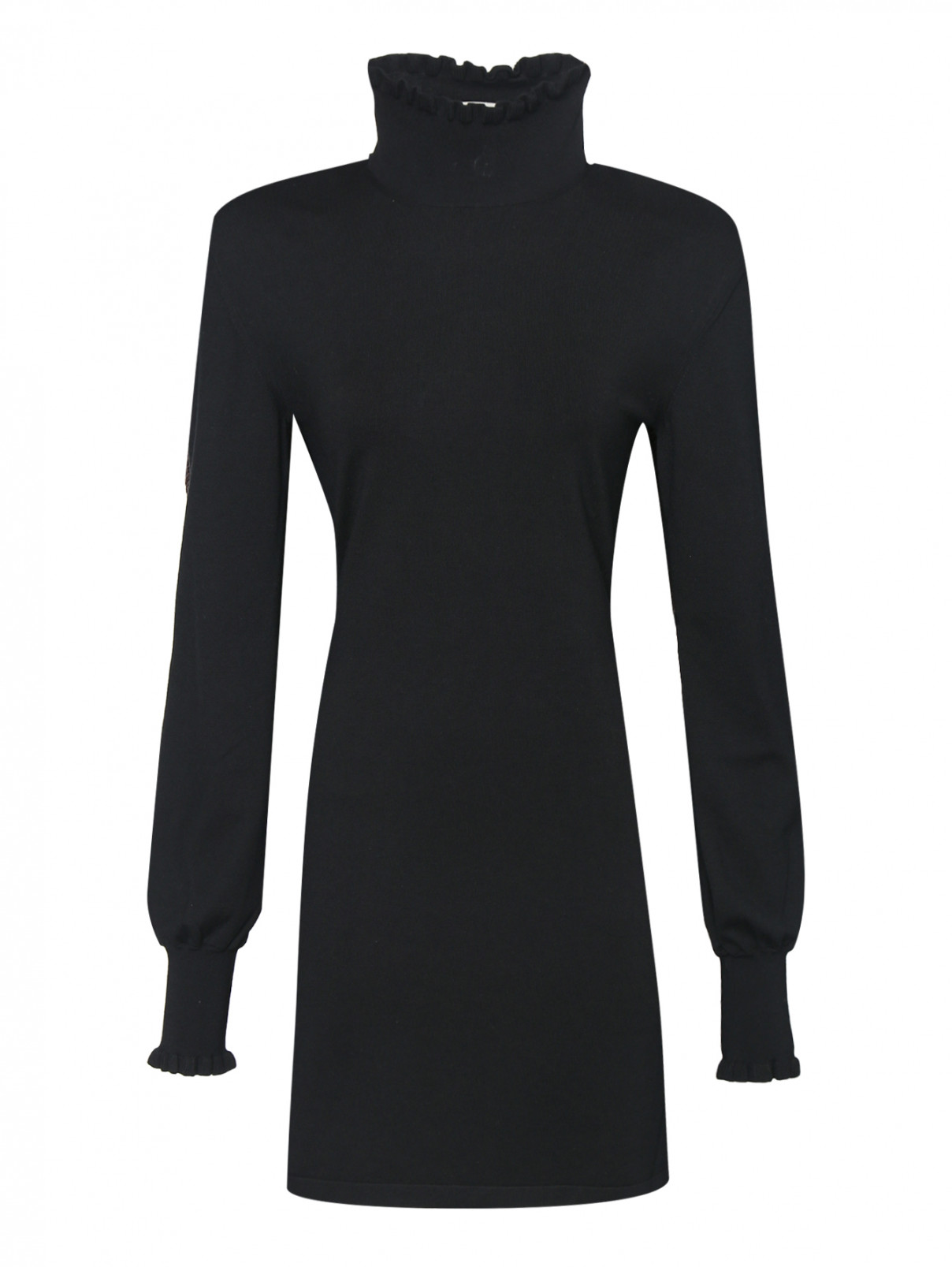 Трикотажное платье с длинными рукавами Sportmax  –  Общий вид  – Цвет:  Черный