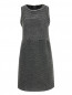 Платье-мини  из фактурной ткани с боковыми карманами Emporio Armani  –  Общий вид