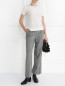 Широкие брюки из шерсти с узором "клетка" Weekend Max Mara  –  Модель Общий вид
