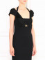 Трикотажное платье-мини на широких бретелях Versace Collection  –  Модель Верх-Низ