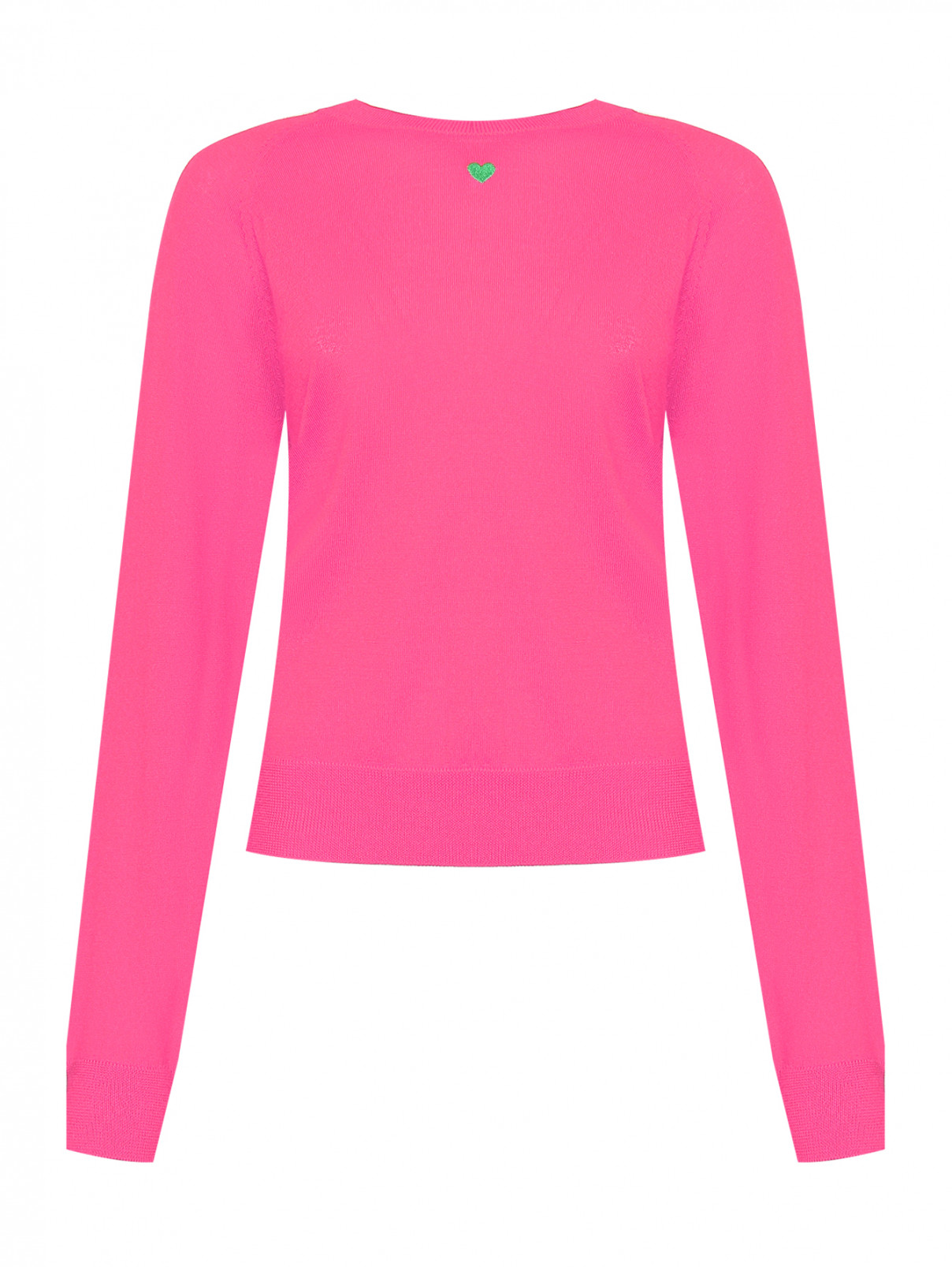 Джемпер из шерсти с вышивкой Max&Co  –  Общий вид  – Цвет:  Розовый