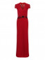 Платье макси из шелка с кружевом Carolina Herrera  –  Общий вид