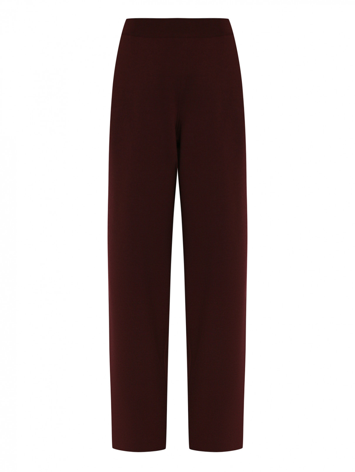 Трикотажные брюки из шерсти с карманами MRZ  –  Общий вид  – Цвет:  Красный