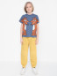 Хлопковые брюки с накладными карманами Stella McCartney kids  –  МодельОбщийВид