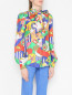 Блуза из шелка с узором Moschino  –  МодельВерхНиз