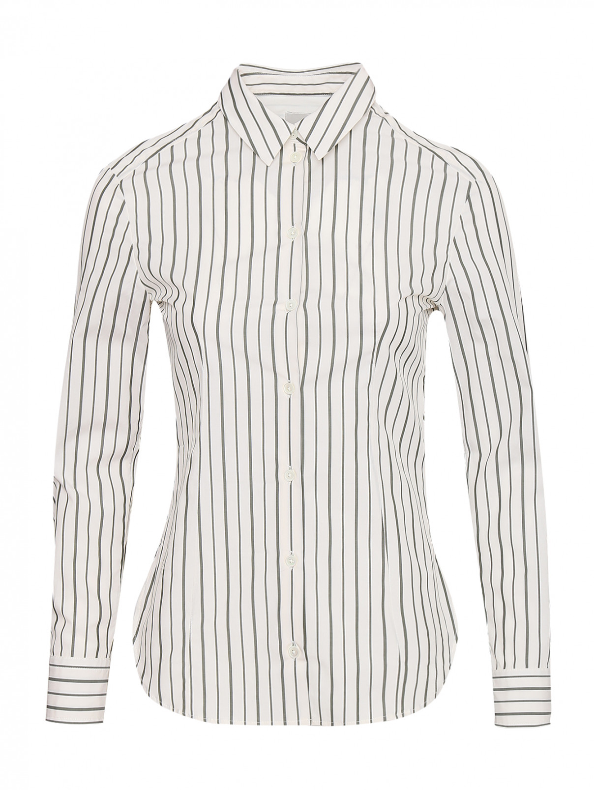 Рубашка из хлопка с узором полоска Paul Smith  –  Общий вид  – Цвет:  Узор