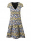 Платье из смешанного хлопка с цветочным узором Brooks Brothers  –  Общий вид