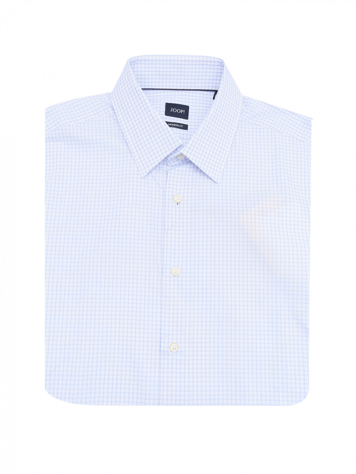 Рубашка из хлопка с узором клетка Joop  –  Общий вид  – Цвет:  Синий