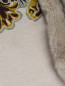 Шапка-капор из шерсти с рисунком с декором мехом Etro  –  Обтравка1