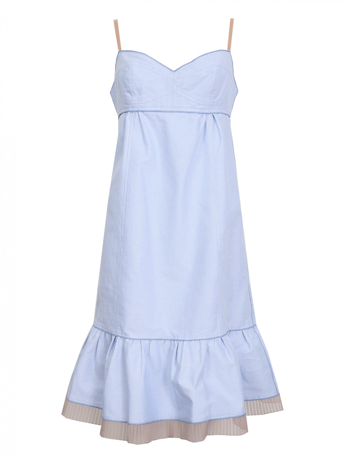 Платье-сарафан из хлопка Marc Jacobs  –  Общий вид  – Цвет:  Синий