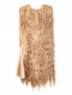 Платье-мини из шелковой бахромы Alberta Ferretti  –  Общий вид