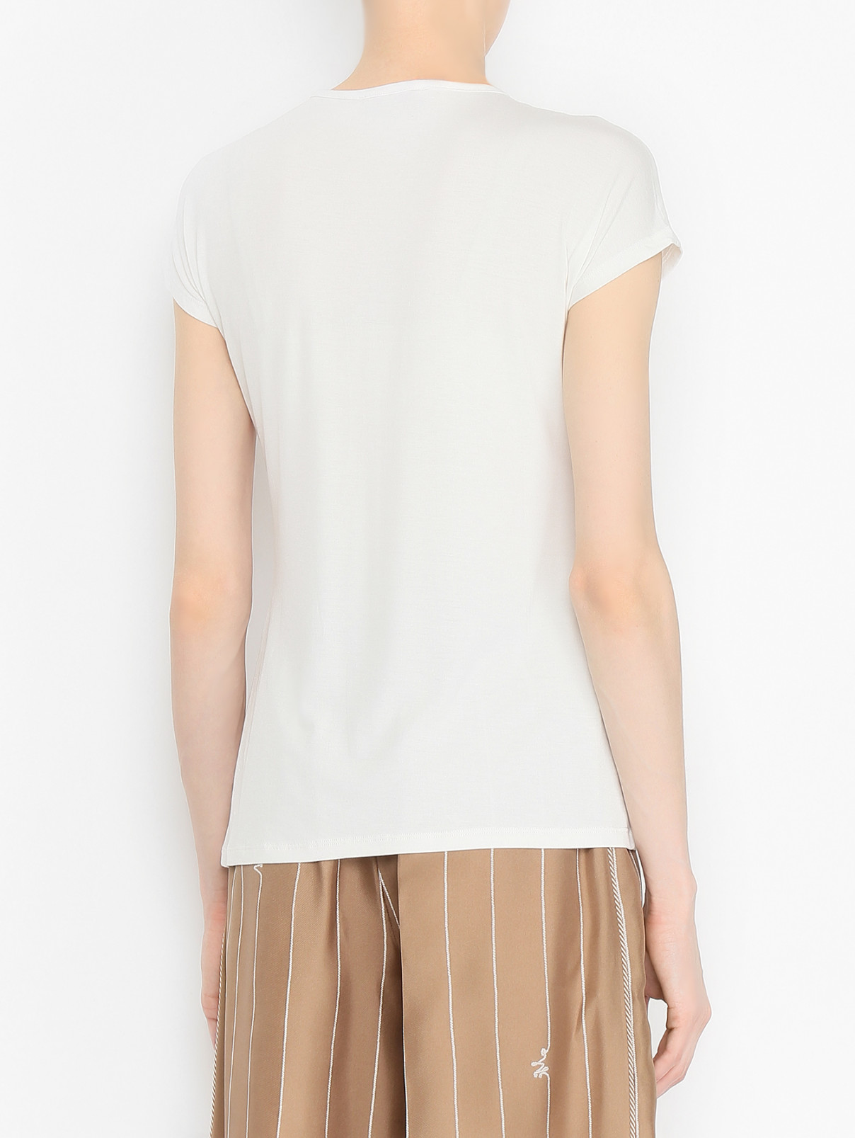 Блуза из смешанной вискозы Max&Co  –  МодельВерхНиз1  – Цвет:  Белый