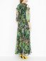 Платье-макси из шелка с цветочным узором Max&Co  –  МодельВерхНиз1