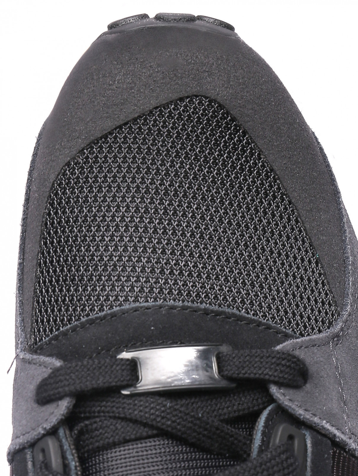 Комбинированные кроссовки на контрастной подошве Adidas Originals  –  Обтравка3  – Цвет:  Черный