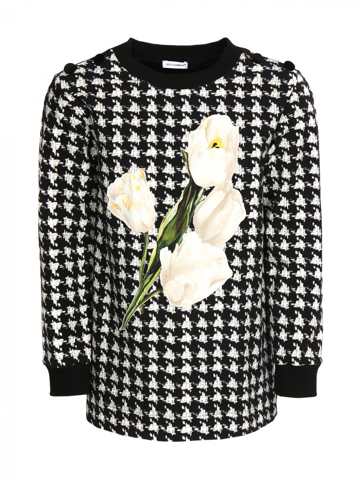 Свитшот с принтом Dolce & Gabbana  –  Общий вид  – Цвет:  Черный