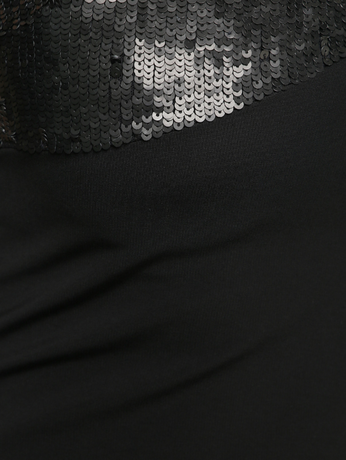 Платье-макси декорированное пайетками Cushnie et Ochs  –  Деталь  – Цвет:  Черный