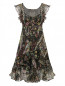 Платье с узором и металлической нитью Roberto Cavalli  –  Общий вид