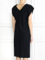 Платье-миди из смесовой шерсти с V-образным вырезом Jil Sander  –  Модель Верх-Низ1