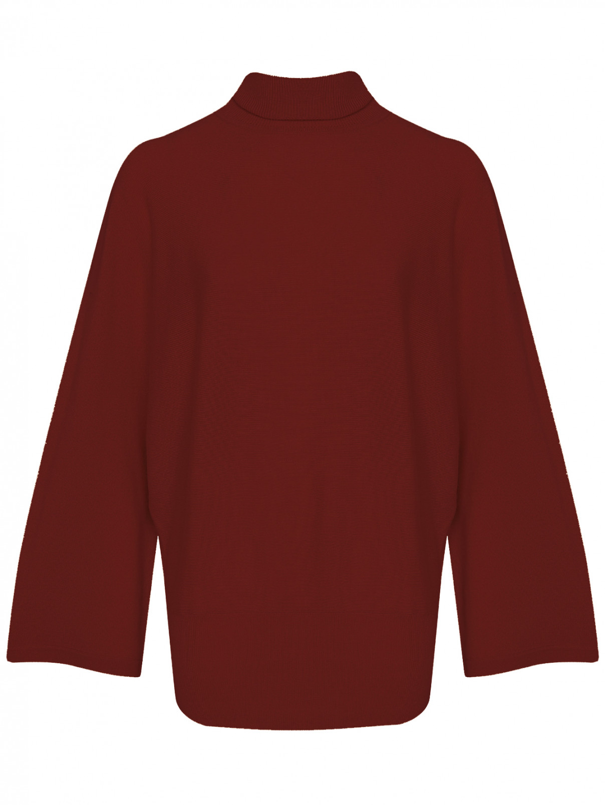 Джемпер из шерсти и кашемира свободного кроя Allude  –  Общий вид  – Цвет:  Красный