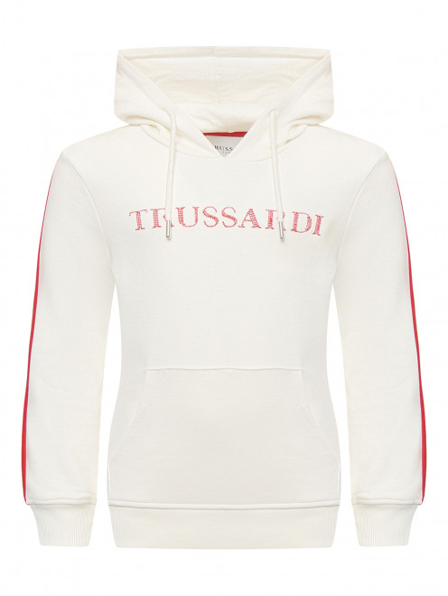 Хлопковая толстовка с вышивкой Trussardi - Общий вид