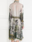 Платье из шелка с узором и кружевной отделкой Alberta Ferretti  –  МодельВерхНиз1