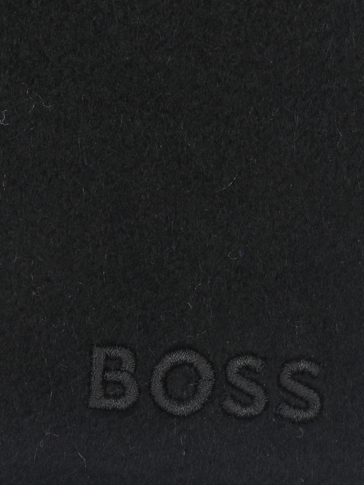 Шарф из кашемира с бахромой Boss  –  Деталь1  – Цвет:  Черный