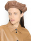 Берет из гладкой кожи Weekend Max Mara  –  МодельОбщийВид