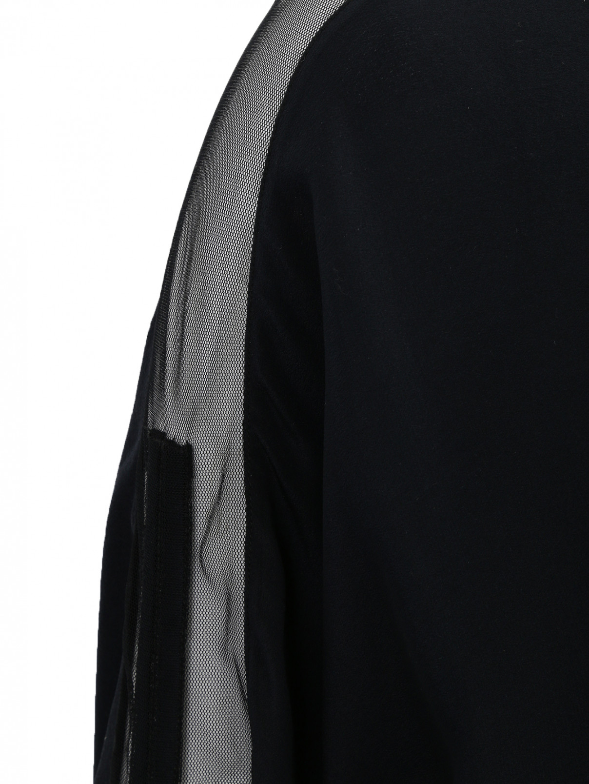 Платье-миди из шелка JO NO FUI  –  Деталь1  – Цвет:  Черный