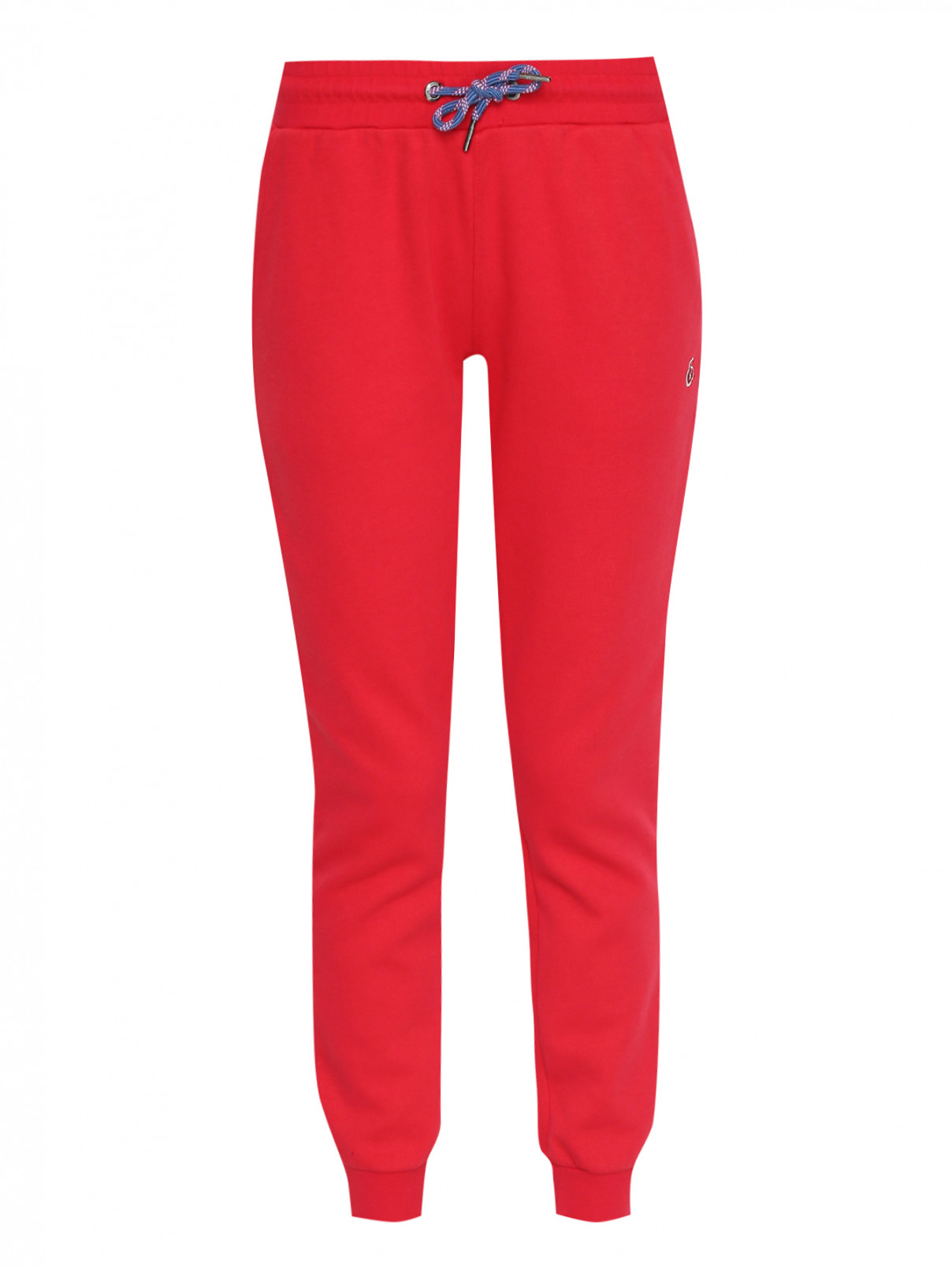 Спортивные брюки из хлопка на резинка BOSCO  –  Общий вид  – Цвет:  Красный