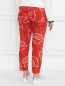 Укороченные джинсы с цветочным узором Marina Sport  –  МодельВерхНиз1