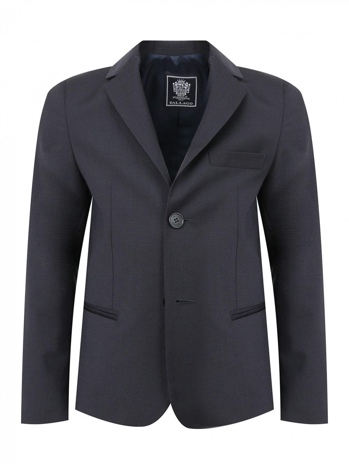 Классический пиджак из шерсти Dal Lago  –  Общий вид  – Цвет:  Серый