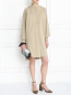 Платье из хлопка асимметричного кроя с накладными карманами Alberta Ferretti  –  МодельОбщийВид