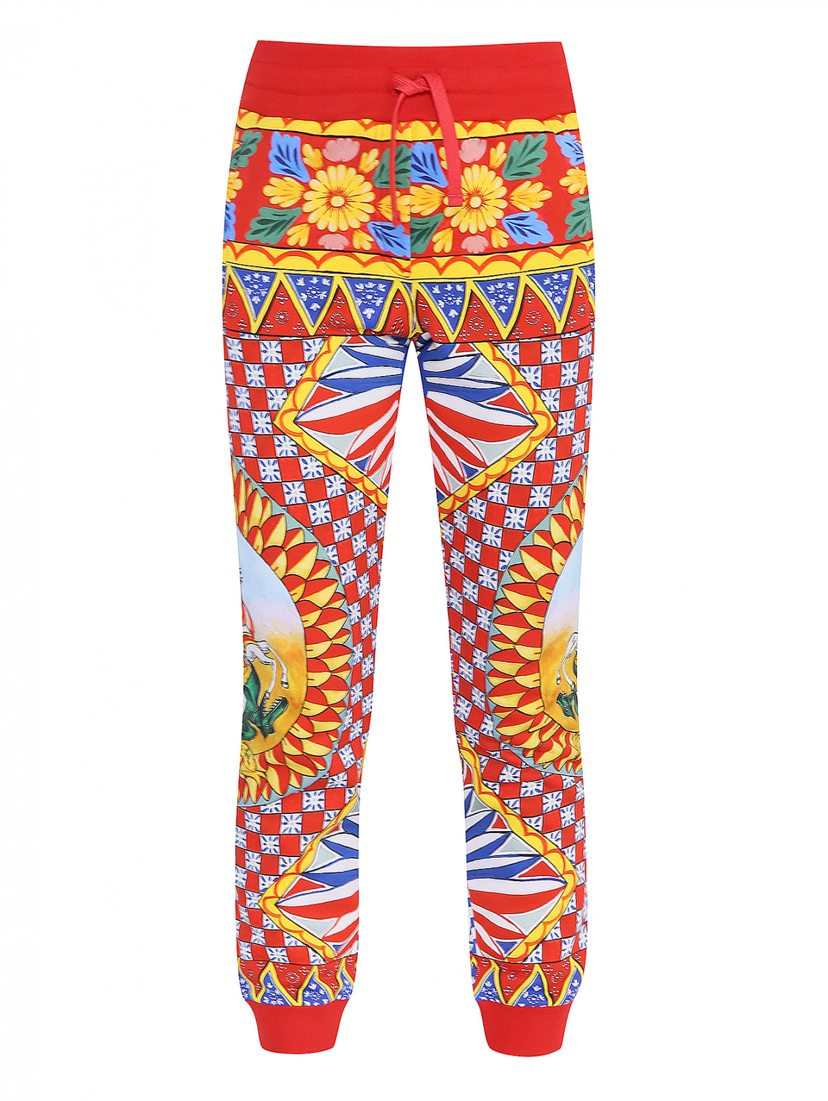 Трикотажные брюки с карманами Dolce & Gabbana  –  Общий вид  – Цвет:  Узор
