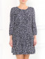Платье из шелка с абстрактным узором Burberry  –  Модель Верх-Низ