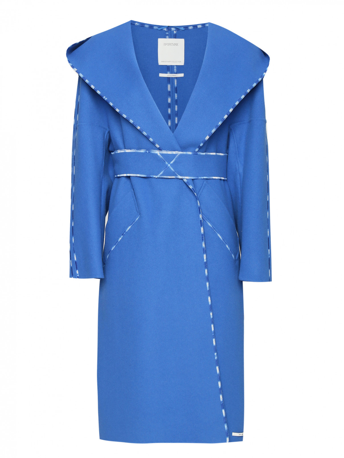 Пальто из шерсти и кашемира Sportmax  –  Общий вид  – Цвет:  Синий
