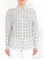 Блуза из льна с узором "горох" Burberry  –  Модель Верх-Низ