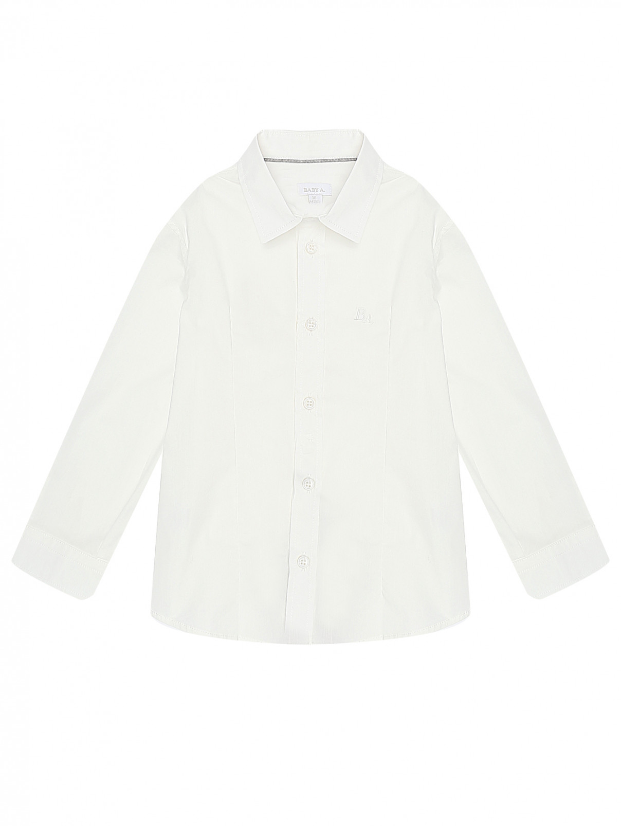 Рубашка из хлопка Treapi  –  Общий вид  – Цвет:  Белый