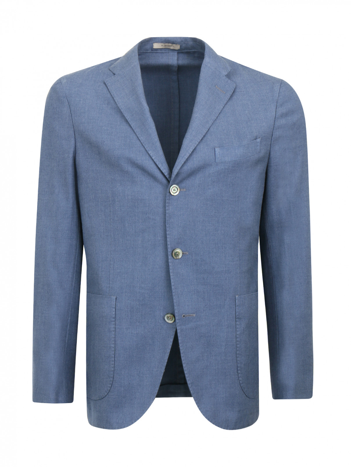 Пиджак из кашемира и хлопка Boglioli  –  Общий вид  – Цвет:  Синий