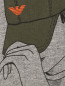 Лонгслив хлопковый с капюшоном Emporio Armani  –  Деталь