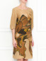 Платье из шелка свободного кроя с узором Alberta Ferretti  –  МодельВерхНиз