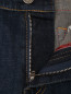 Зауженные джинсы с потертостями Bikkembergs  –  Деталь1